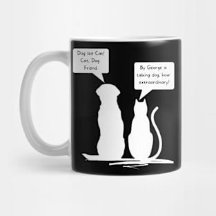 Cat And Dog Silhouette - Funny Mug